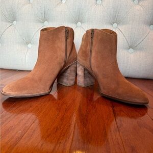 Lucky Brand Brown Suede Ankle Booties